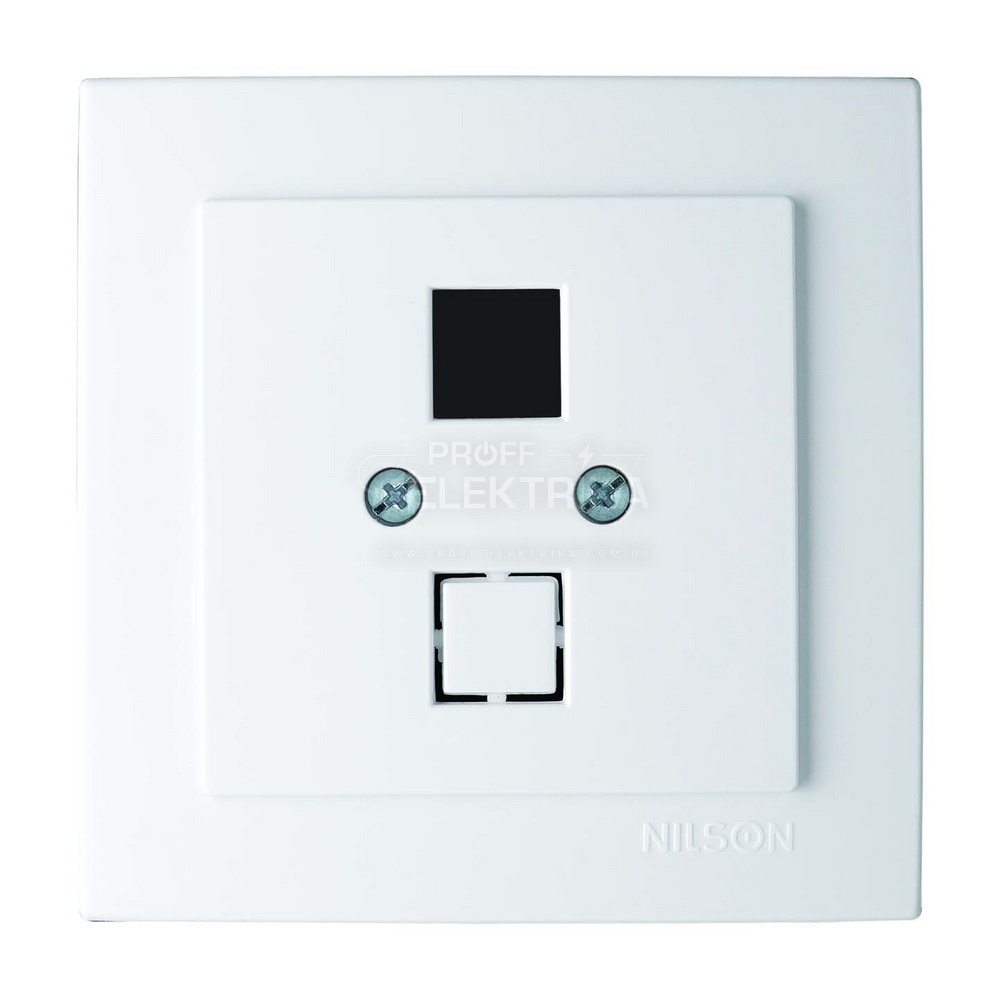 Фото Розетка компьютерная без модуля RJ 45 Белая Touran