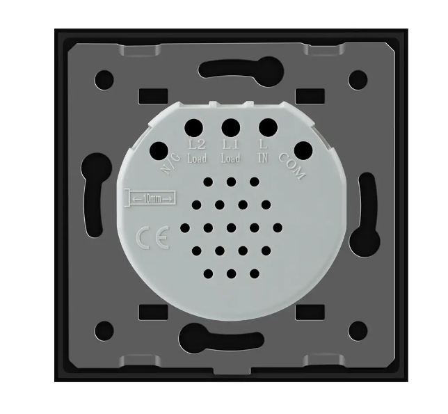 Фото 4 Сенсорний вуличний вологозахищений вимикач 1 сенсор чорне скло Livolo