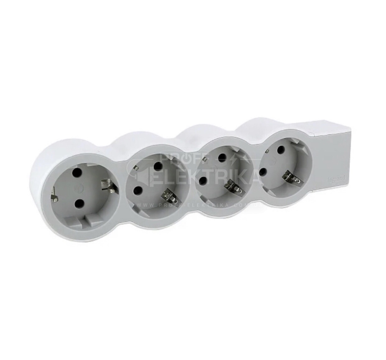 Фото Колодка 4x2K с заземлением без кабеля Стандарт White/Grey
