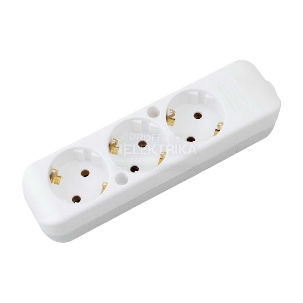 Фото Колодка Nilson Flash 3 гнізда із заземленням 53130100