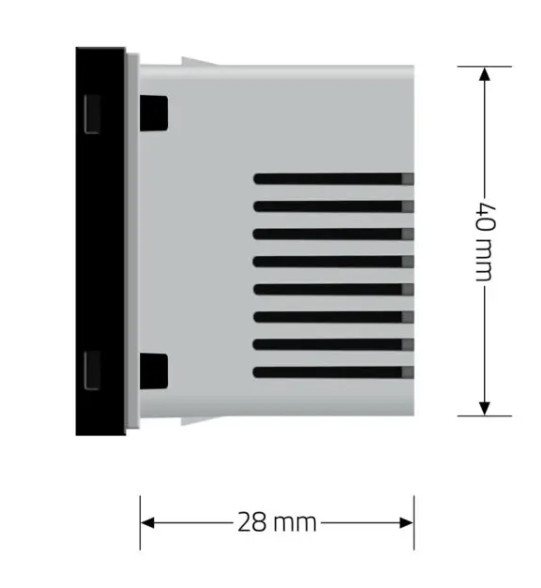 Фото 6 Механізм терморегулятор із вбудованим датчиком температури чорний Livolo