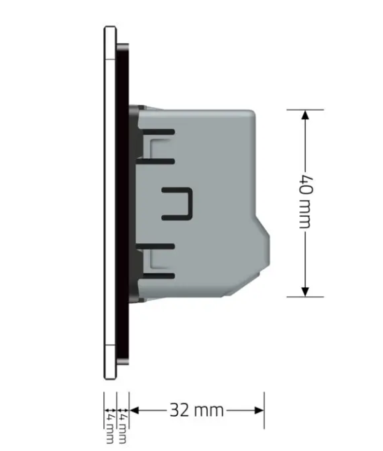 Фото 6 Умный сенсорный проходной выключатель Wi-Fi 2 сенсора черное стекло Livolo