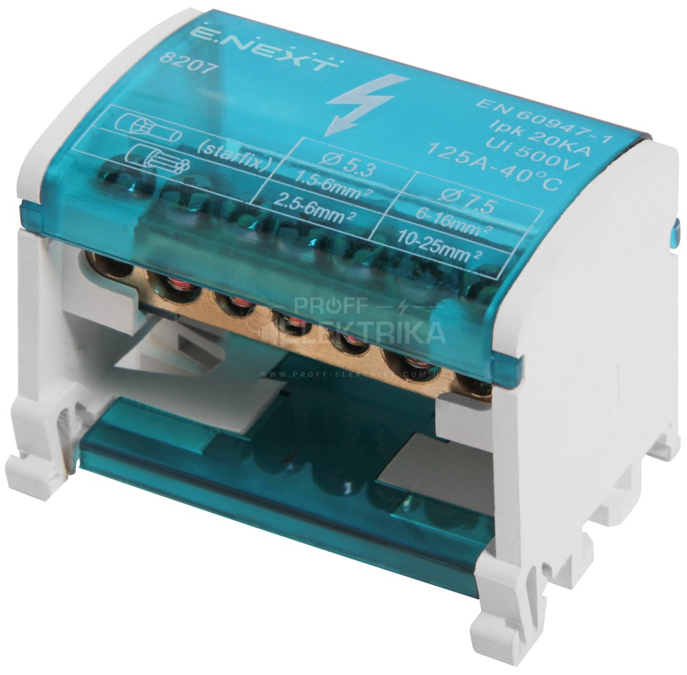 Фото Шина нулевая в корпусе на DIN-рейку pro-2.7 E-next