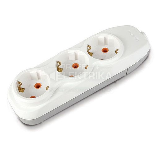 Фото Колодка Nilson 3 гнізда із заземленням 43130100