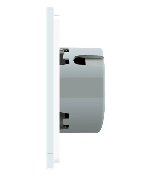 Фото 2 Сенсорний прохідний перехресний вимикач 4 сенсори біле скло 2-2 Livolo