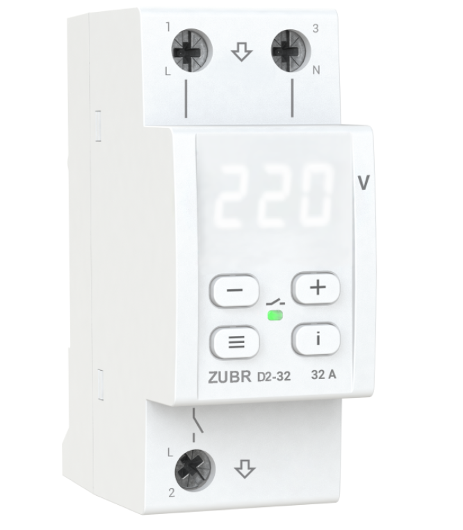 Фото Реле напряжения ZUBR D2-32А