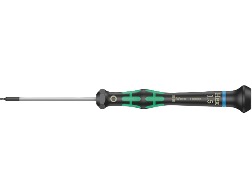 Фото Отвертка с шестигранной шариковой головкой для электронщиков WERA 2052 05118090001 1.5×60 мм