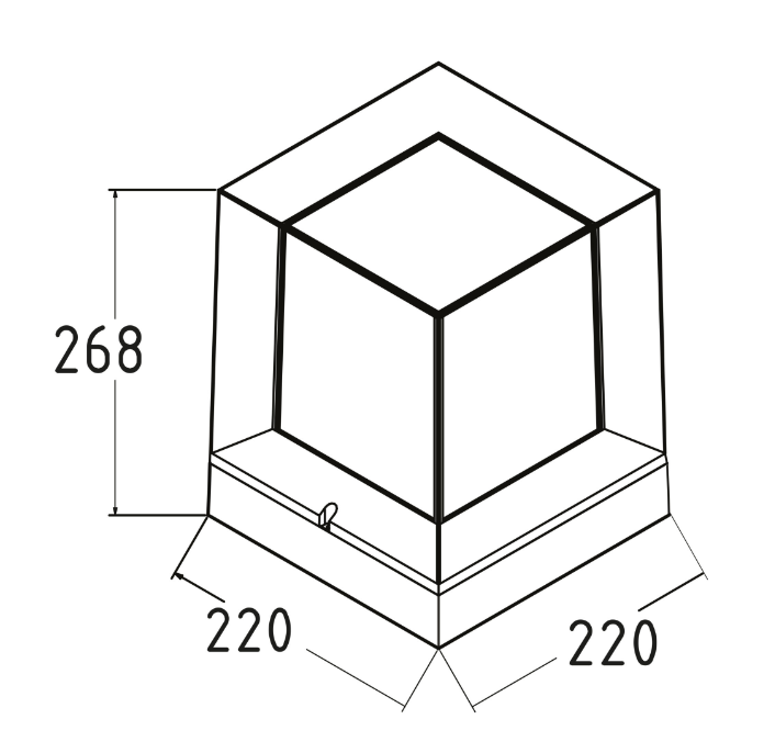 Фото 2 Светильник садово-парковый PRIZMA-2 Е27 белый HOROZ ELECTRIC 400-020-144