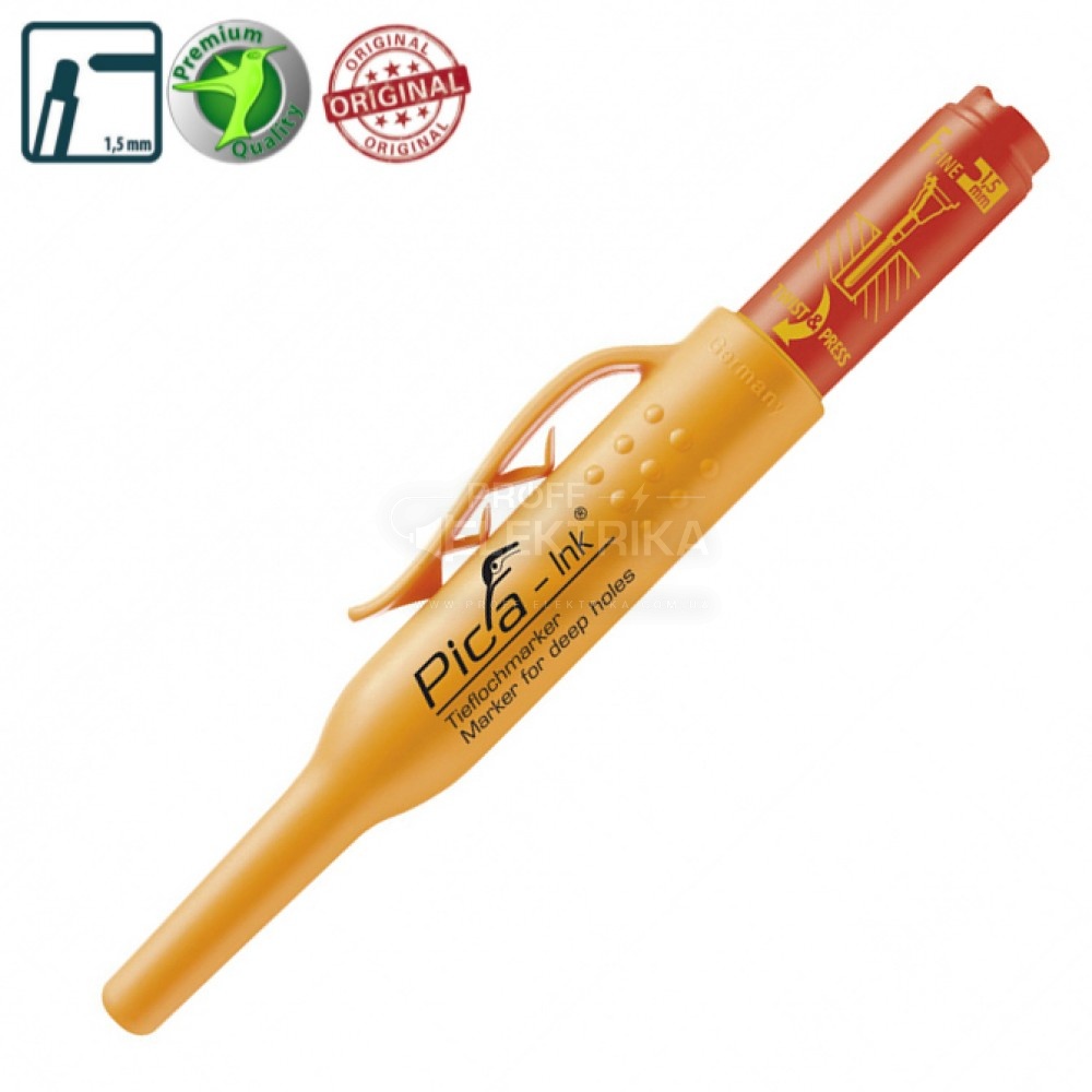 Фото 3 Маркер червоний Deep Hole Marker red 150/40 PICA INK