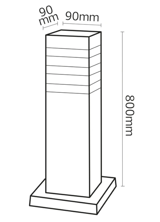 Фото 2 Світильник садово-парковий PALMERA/S4 Е27 чорний HOROZ ELECTRIC 075-017-0004-010