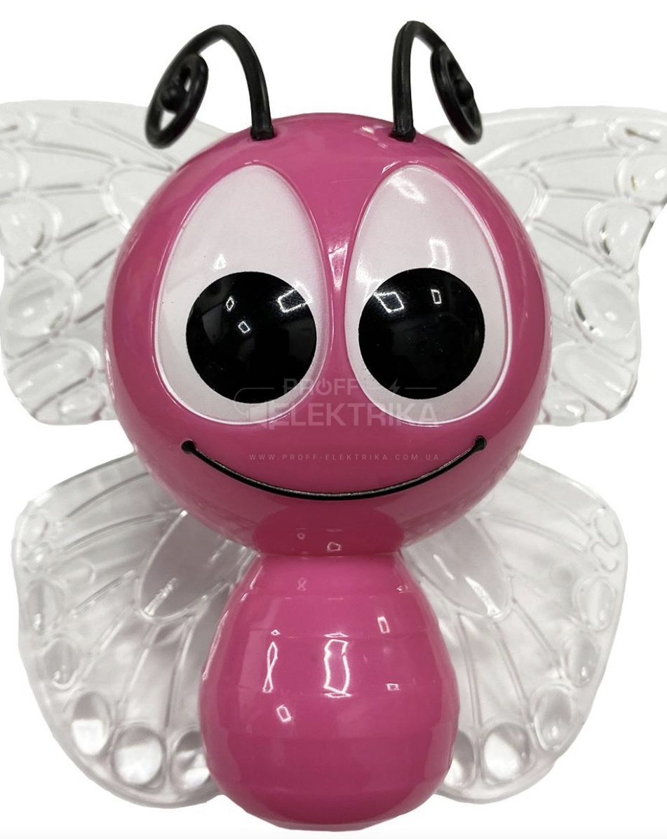 Фото Нічник LED "Метелик" рожевий RGB Lemanso