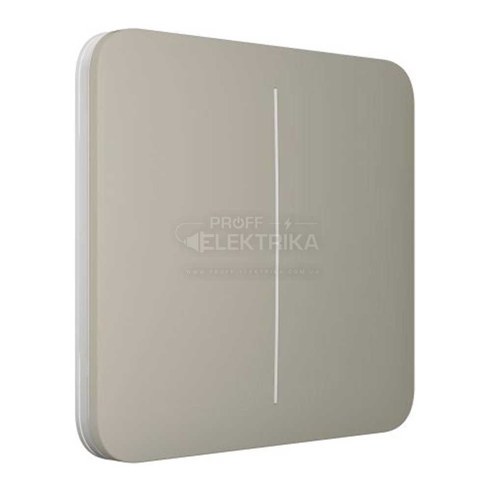 Фото 2 Розумний двоклавішний вимикач Ajax LightSwitch оливковий