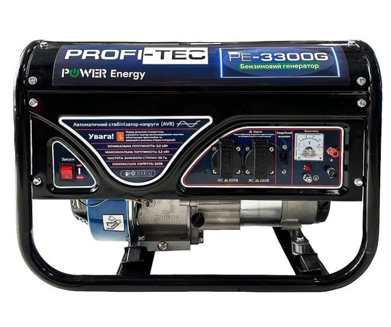 Фото Генератор бензиновый PROFI-TEC PE-3300G 100% медь