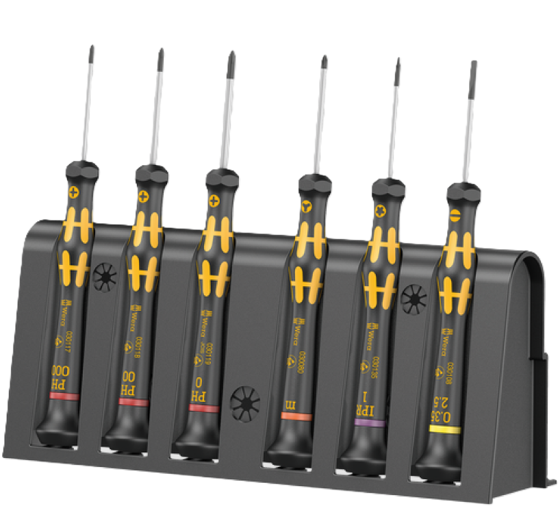 Фото Набор отверток для электронщика + подставка Wera 1550/6 ESD 05030180001