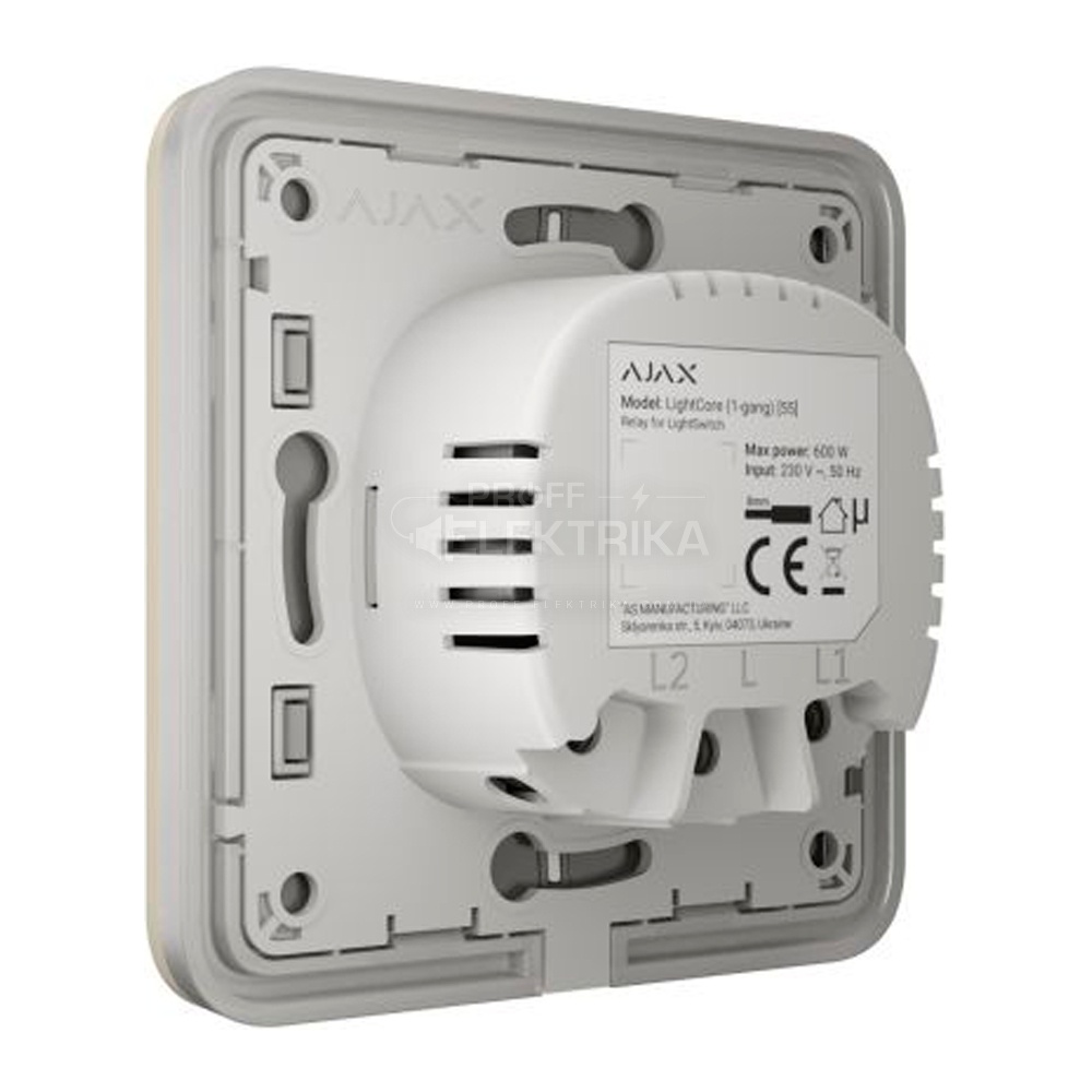Фото 3 Умный двухклавишный Ajax LightSwitch айвори