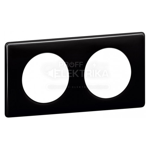 Фото Рамка 2 поста Черный лак Celiane