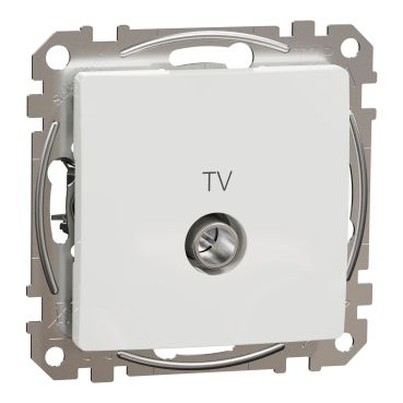 Фото Розетка TV конечная 4DB Белая Sedna Design