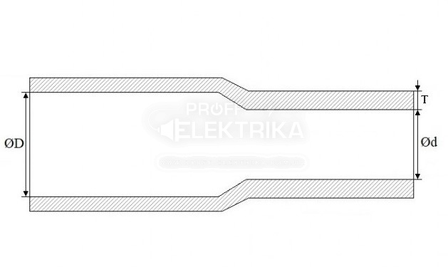 Фото 2 Термоусаджувальна трубка HST-AP-2-1 НГ d-10/5 червона Reliance