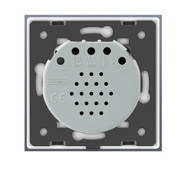 Фото 3 Безшумний сенсорний вимикач 1 сенсор біле скло Livolo