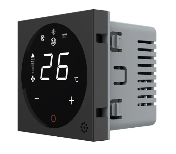 Фото Модуль термостат керування конвектором фанкойлом чорний Livolo