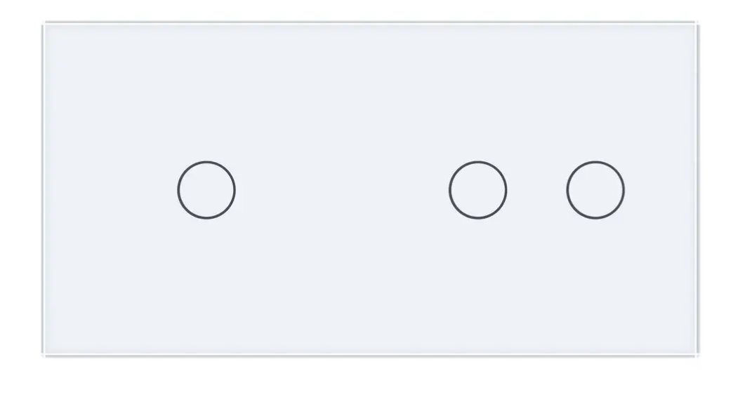 Фото Сенсорний вимикач 3 сенсора 1-2 біле скло Livolo