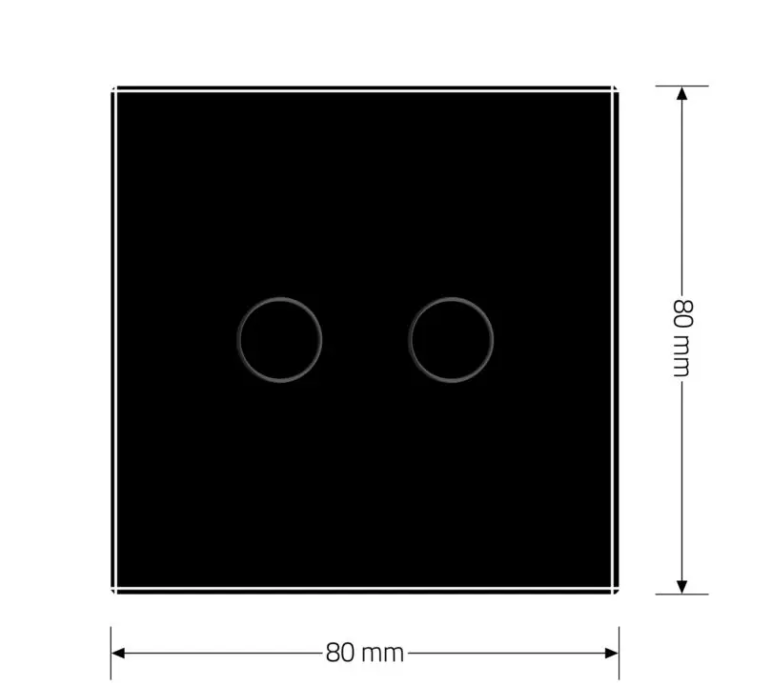 Фото 5 Умный сенсорный проходной выключатель Wi-Fi 2 сенсора черное стекло Livolo