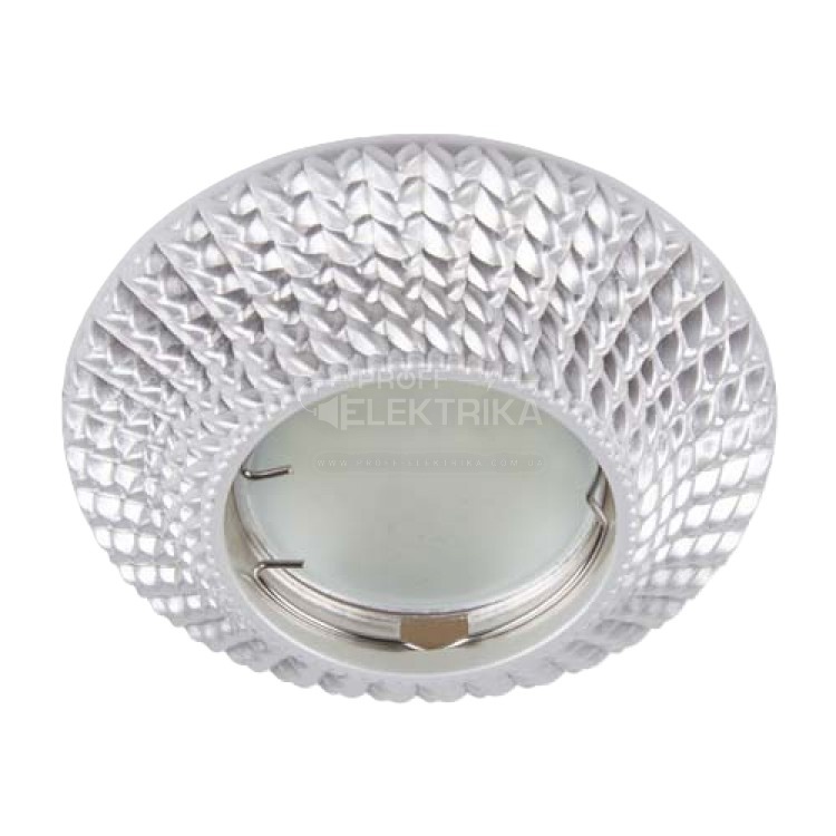 Фото Вбудований світильник Feron CD003 під лампу срібло