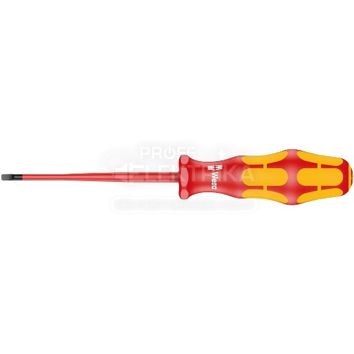 Фото Викрутка ізольована шліцева із завуженим робочим кінцем Kraftform Plus Wera 160 iS 05006442001 1.0×5.5×125 мм