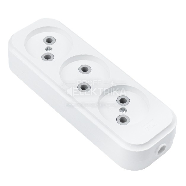 Фото Колодка PIN 3 гнізда без заземлення 516-050200-303