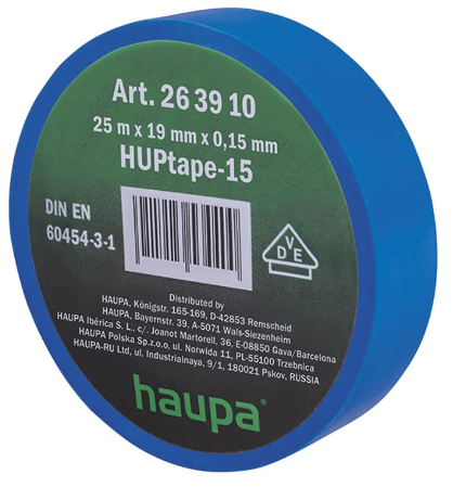 Фото Изолента ПВХ синяя 25м/шт HAUPA