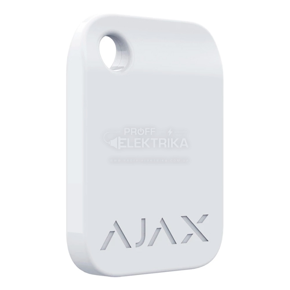 Фото 2 Брелок для управления охранной системой Ajax Tag белый 3 шт.