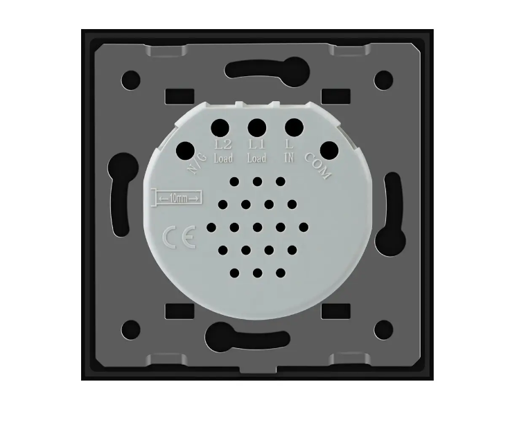 Фото 3 Умный сенсорный ZigBee выключатель 2 сенсора черное стекло Livolo