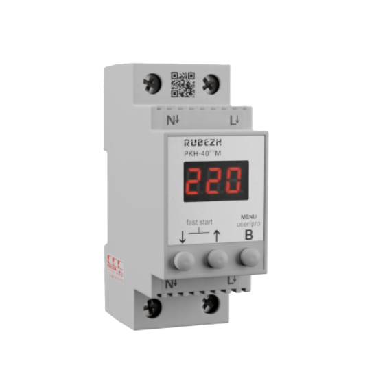 Фото Реле контроля напряжения Rubezh РКН-40proМ однофазное 40А на DIN-рейку