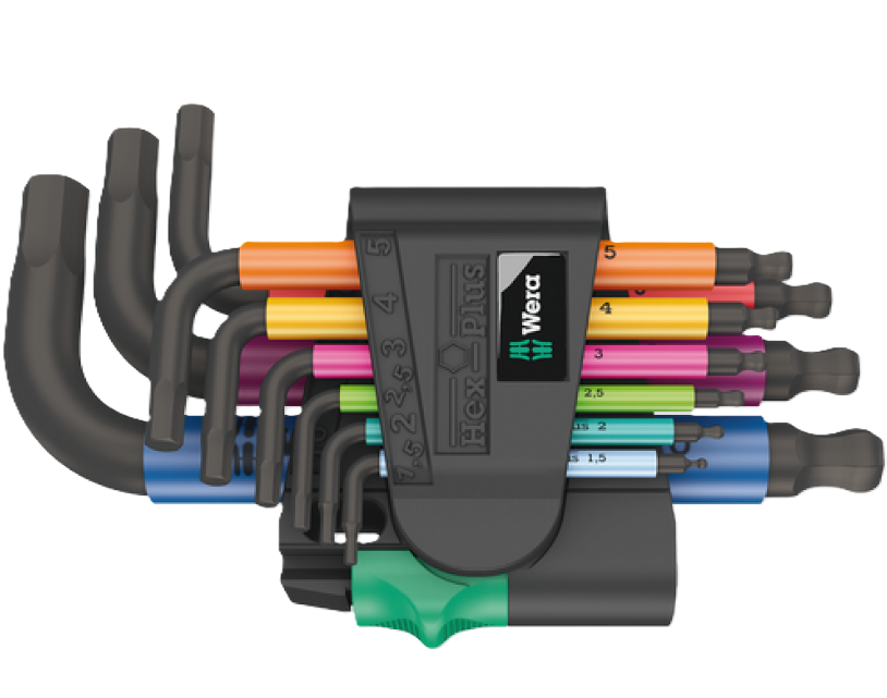 Фото Набор Г-образных ключей метрических BlackLaser950/9 Hex-Plus Multicolour 2 05133164001