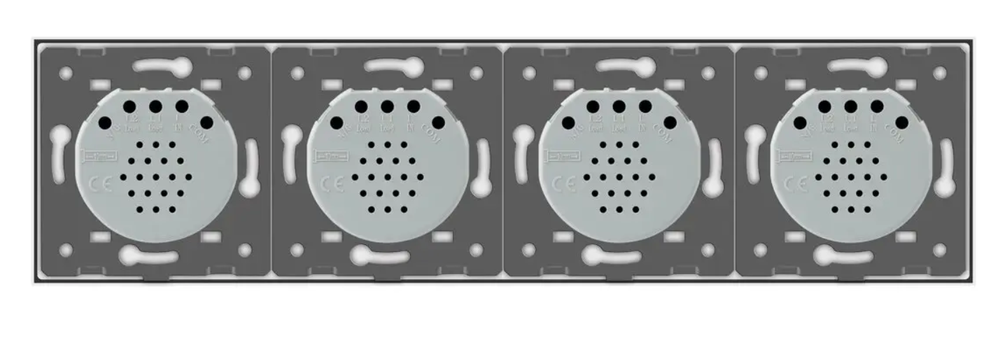 Фото 4 Умный сенсорный ZigBee выключатель 8 сенсоров 2-2-2-2 белое стекло Livolo