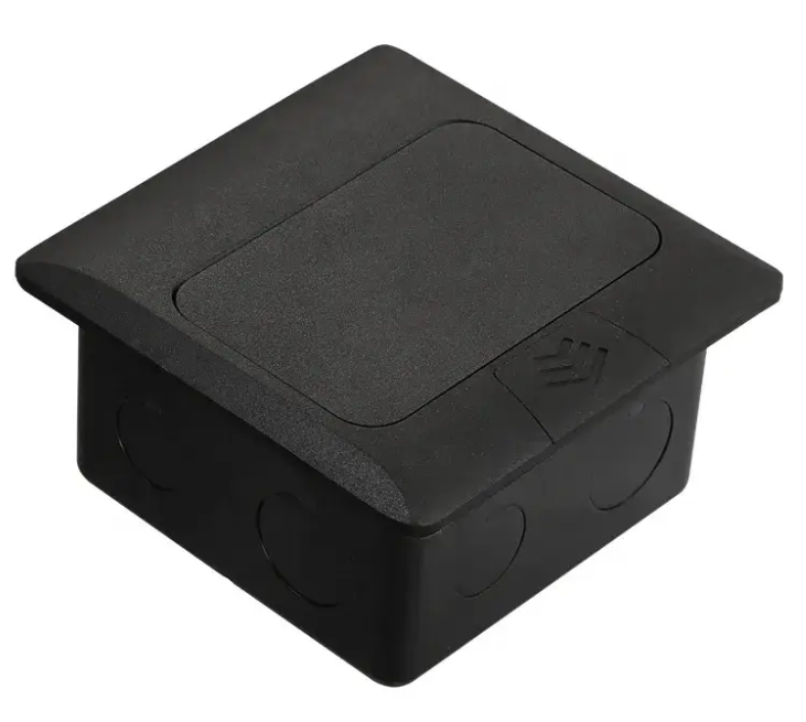 Фото 2 Розетка в підлогу подвійна чорна Livolo