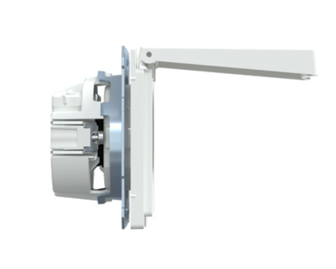 Фото 2 Розетка с заземлением и крышкой белый лотос IP44 D-Life Schneider Electric