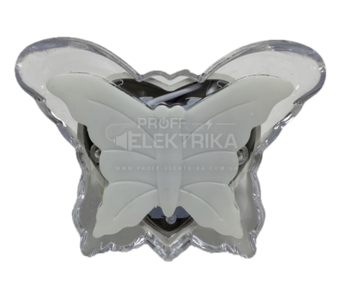 Фото Нічник 3-LED "Метелик" блакитний Lemanso