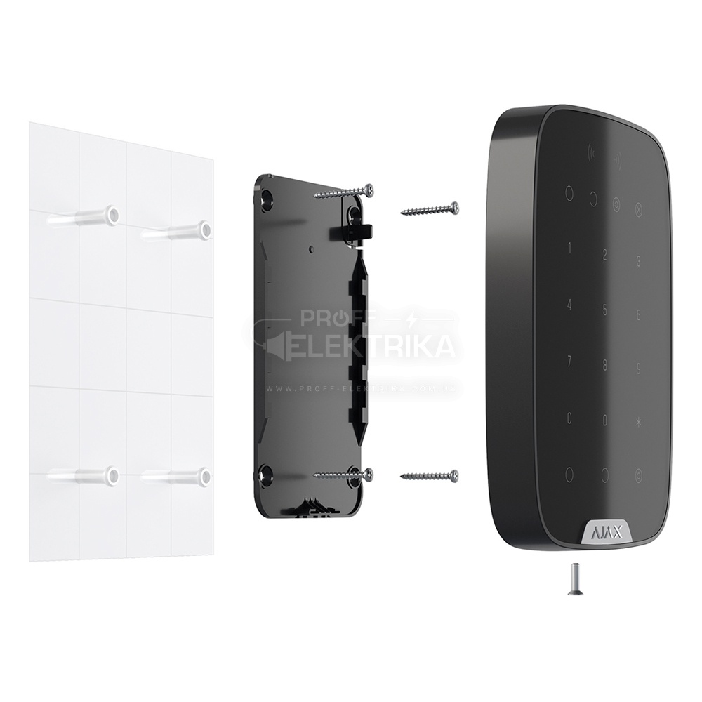 Фото 4 Беспроводная клавиатура с поддержкой защищенных бесконтактных карт и брелоков Ajax KeyPad Plus черная