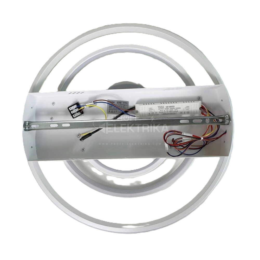 Фото 4 Світильник LED smart NITRO пульт 100W 3000-5000K IP20 біле коло Violux 220845