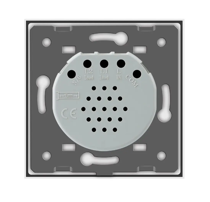 Фото 3 Сенсорная кнопка 2 сенсора Сухой контакт белое стекло Livolo