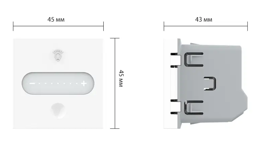 Фото 5 Розумний механізм сенсорний димер білий Livolo