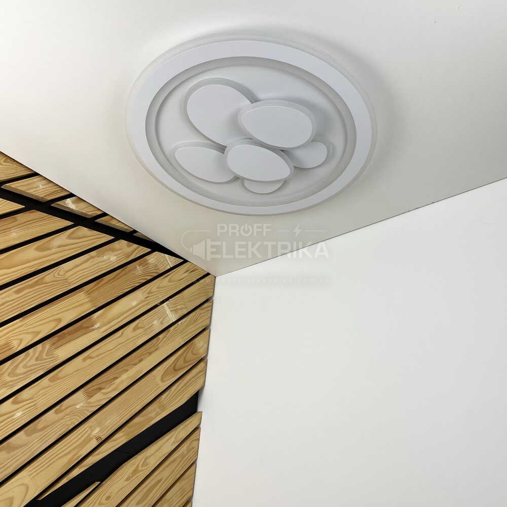 Фото 2 Світильник LED smart OREO пульт 110W 3000-6000K IP20 біле коло Violux 220385