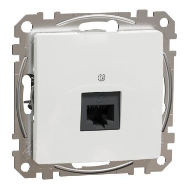 Фото Разъем RJ45 одинарный CAT 5E UTP Белый Sedna Design