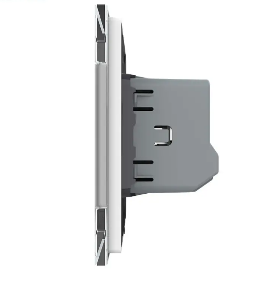 Фото 3 Умный сенсорный проходной димер слайдер белое стекло Livolo