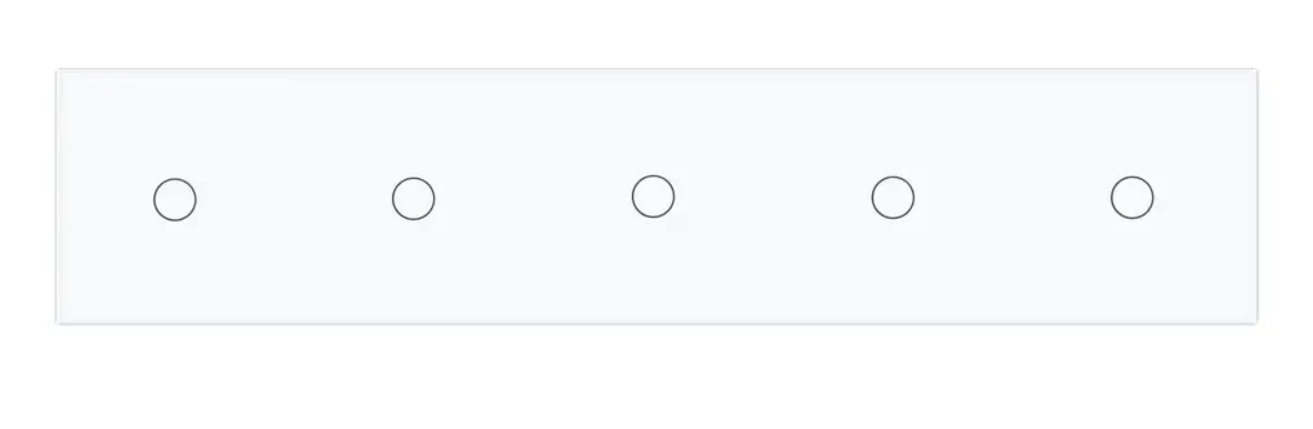 Фото 2 Розумний сенсорний ZigBee вимикач 5 сенсорів 1-1-1-1-1 біле скло Livolo