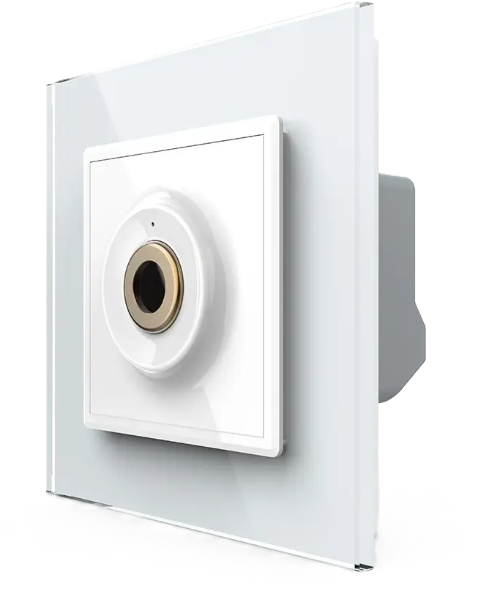 Фото 2 Бесконтактный выключатель Sense 1 сенсор белое стекло Livolo