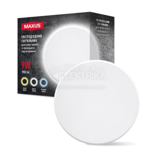Фото Світильник LED Коло 9W IP65 WH MAXUS