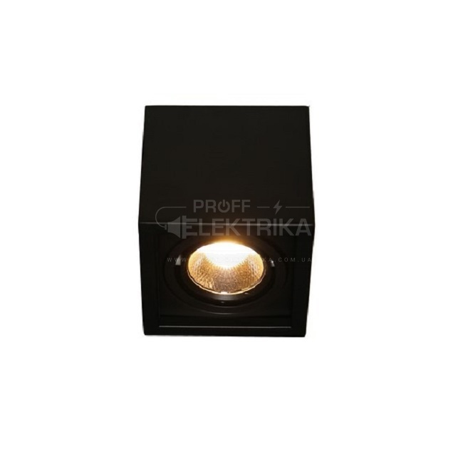 Фото Світильник настінний LED квадрат Чорний 12W 3000 К