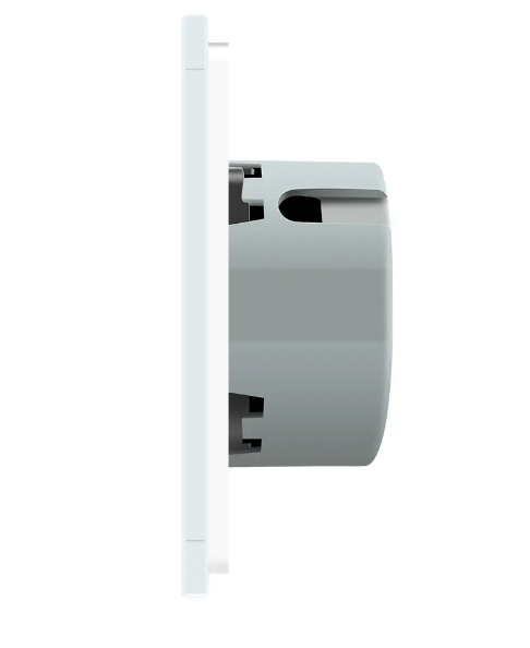 Фото 2 Сенсорний прохідний димер 2 сенсори біле скло Livolo